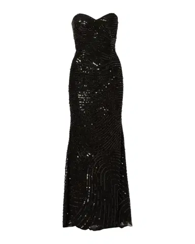 Aidan Mattox Strapless Bead & Sequin Column Gown | Thumbnail 1
