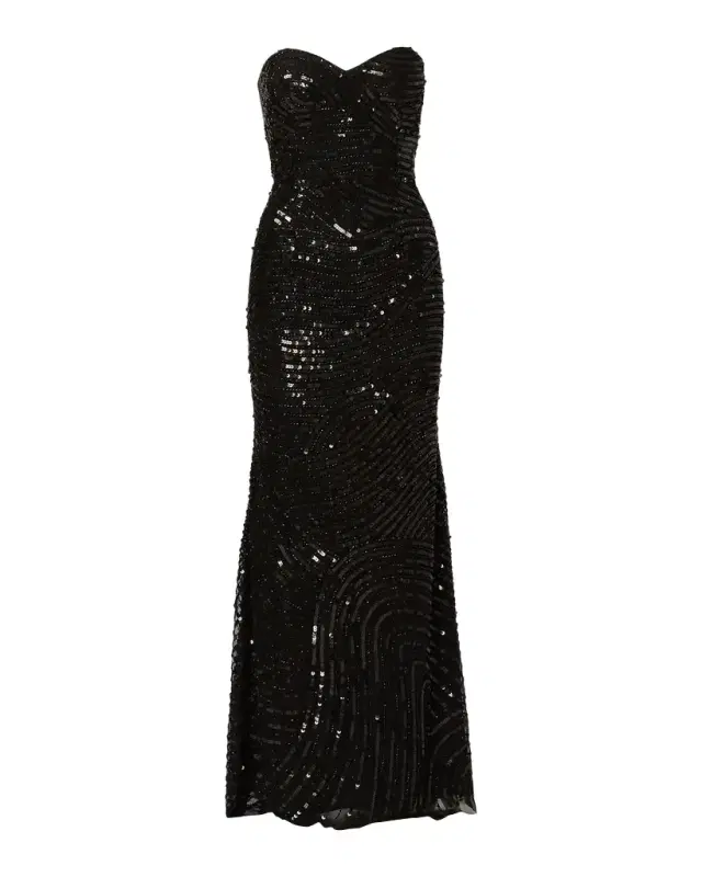 Strapless Bead & Sequin Column Gown Strapless Bead & Sequin Column Gown