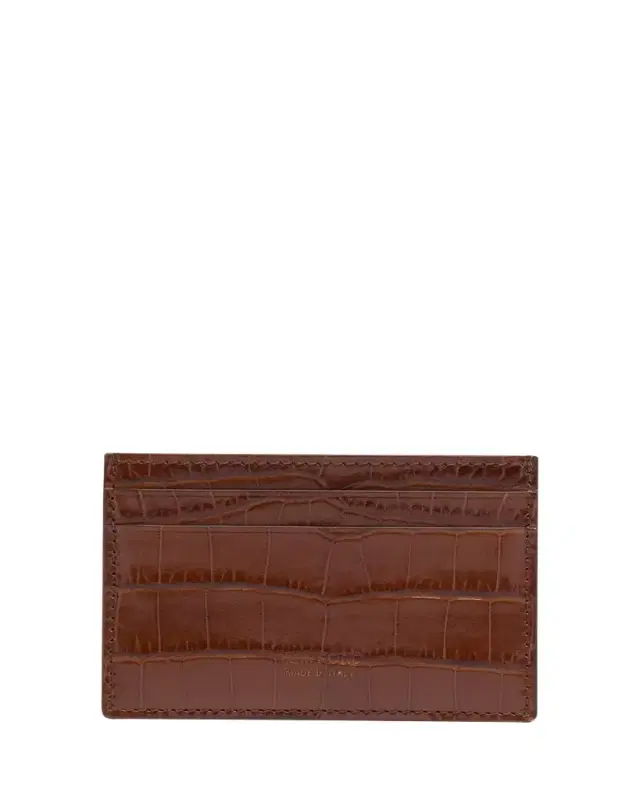 Men's Exotic Line Croc-Effect Card Holder