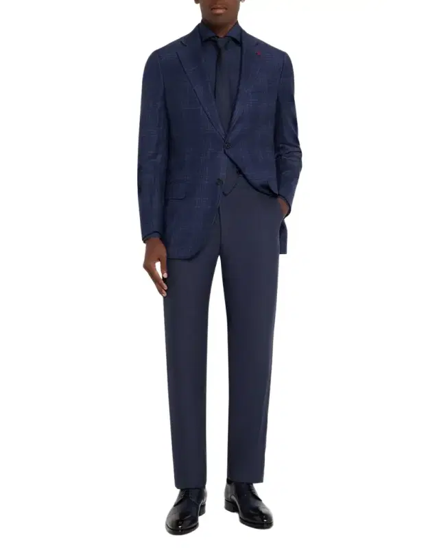 Men 's Tonal Plaid Single-Breasted Sport Coat