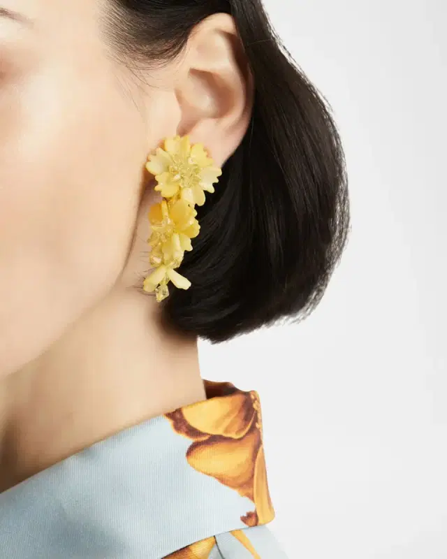 Triple Drop Flower Earrings