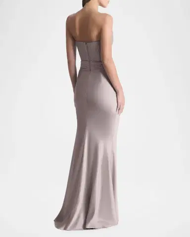 Zhivago Germaine Strapless Stretch Satin Column Gown | Thumbnail 2 Zhivago Germaine Strapless Stretch Satin Column Gown | Thumbnail 2