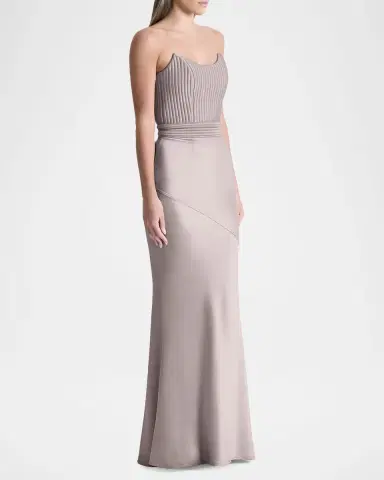 Zhivago Germaine Strapless Stretch Satin Column Gown | Thumbnail 3 Zhivago Germaine Strapless Stretch Satin Column Gown | Thumbnail 3