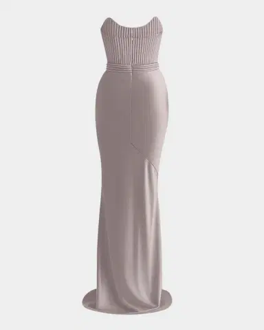 Zhivago Germaine Strapless Stretch Satin Column Gown | Thumbnail 4 Zhivago Germaine Strapless Stretch Satin Column Gown | Thumbnail 4