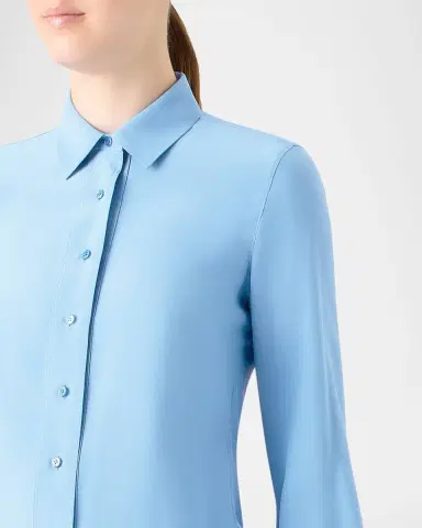 Akris Silk Crepe Button-Down Shirt | Thumbnail 4