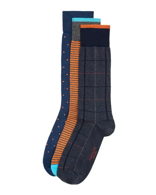 Men 's 3-Pack Pima Cotton Crew Socks