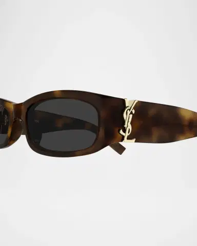 Saint Laurent YSL 55mm Acetate Rectangular Sunglasses | Thumbnail 2