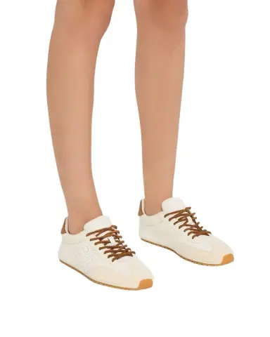 Tory Burch Field Leather and Suede Low-Top Sneakers | Thumbnail 1