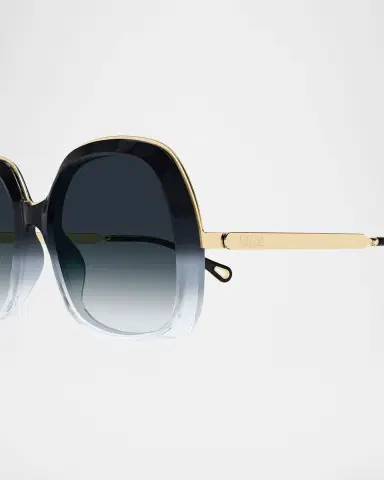 Chloé Leia 60mm Acetate & Metal Square Sunglasses | Thumbnail 2 Chloé Leia 60mm Acetate & Metal Square Sunglasses | Thumbnail 2