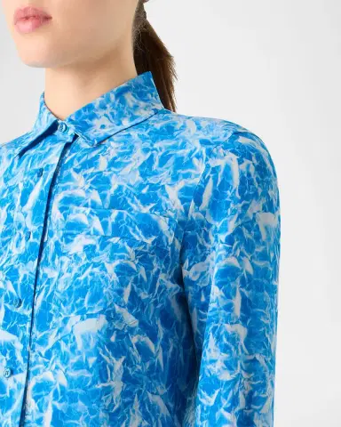 Akris Whitecaps Printed Long-Sleeve Shirt | Thumbnail 5