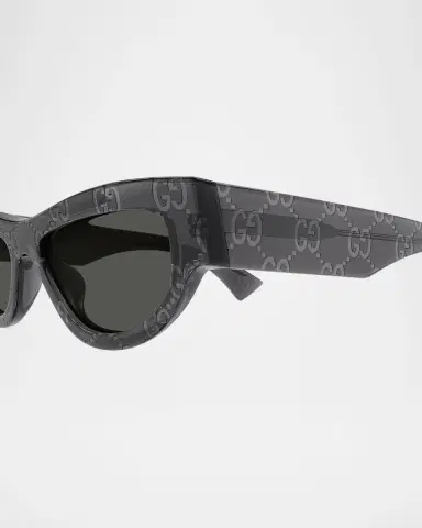 Gucci Miami Logo 53mm Acetate Cat-Eye Sunglasses | Thumbnail 2