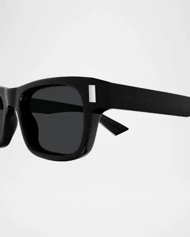 Saint Laurent Men's SL 83-001 Acetate Rectangle Sunglasses | Thumbnail 2
