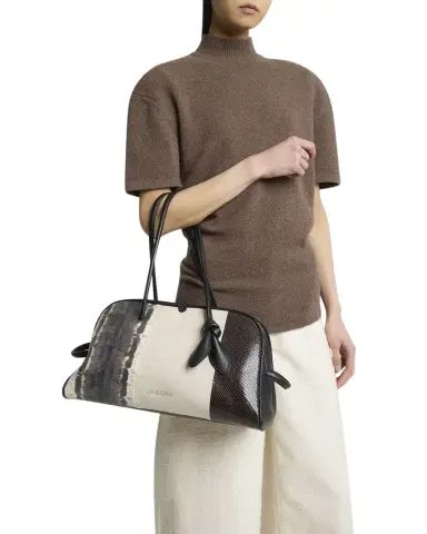 Jacquemus Le Turismo Snakeskin Top Handle Bowling Bag | Thumbnail 1 Jacquemus Le Turismo Snakeskin Top Handle Bowling Bag | Thumbnail 1