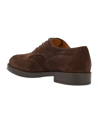 Tod's Men's Suede Wingtip Brogue Rubber-Sole Derby Shoes | Thumbnail 1