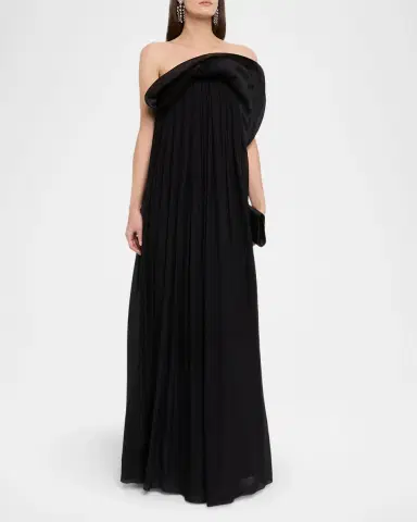 Gaurav Gupta Waterfall Sculptural Ruffle Strapless Gown | Thumbnail 3 Gaurav Gupta Waterfall Sculptural Ruffle Strapless Gown | Thumbnail 3