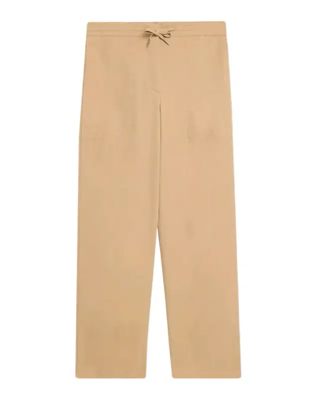 Mende Cotton-Cashmere Straight-Leg Pull-On Pants