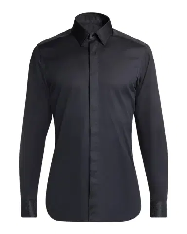 TOM FORD Men's Cotton and Silk Jacquard-Trim Dress Shirt | Thumbnail 1