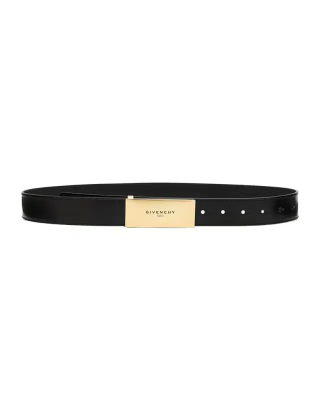 Givenchy Label Belt in Box Leather
