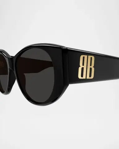 Balenciaga Nano 50mm Acetate Round Sunglasses | Thumbnail 2