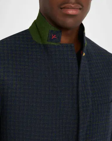Isaia Men's Check Wool Single-Breasted Sport Coat | Thumbnail 6 Isaia Men's Check Wool Single-Breasted Sport Coat | Thumbnail 6