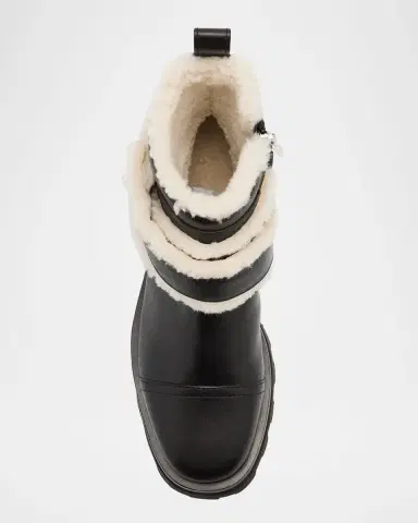 Jimmy Choo Meena Leather and Shearling Zip Ankle Boots | Thumbnail 6 Jimmy Choo Meena Leather and Shearling Zip Ankle Boots | Thumbnail 6