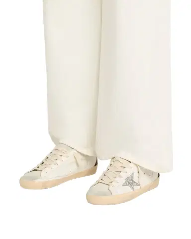 Golden Goose Super-Star Leather Glitter Low-Top Sneakers | Thumbnail 1 Golden Goose Super-Star Leather Glitter Low-Top Sneakers | Thumbnail 1