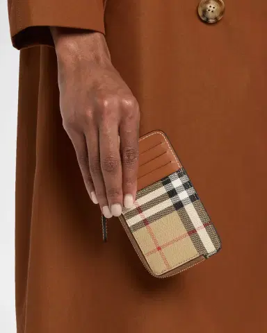 Burberry Somerset Check Grain Leather Wallet | Thumbnail 2