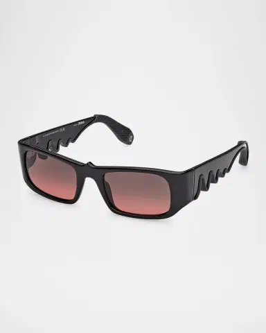 Christian Louboutin Men's LB0017M Acetate Rectangle Sunglasses | Thumbnail 2 Christian Louboutin Men's LB0017M Acetate Rectangle Sunglasses | Thumbnail 2