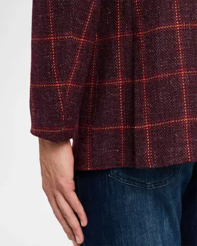 Kiton Men's Cashmere-Blend Bordeaux and Orange Sport Coat | Thumbnail 6 Kiton Men's Cashmere-Blend Bordeaux and Orange Sport Coat | Thumbnail 6