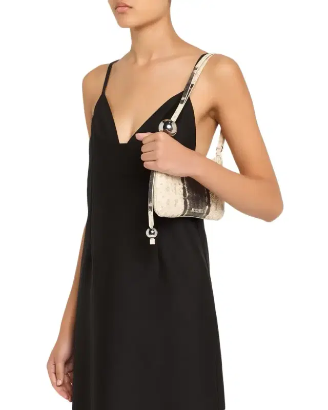 Le Bisou Perle Snake-Embossed Shoulder Bag
