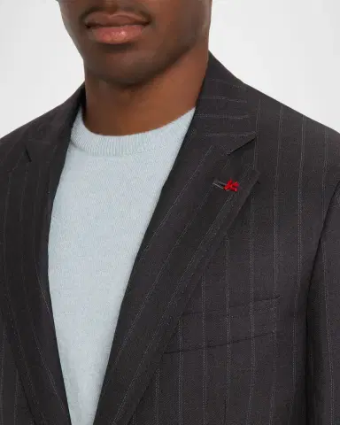 Isaia Men's Wool Pinstripe Slim Two-Piece Suit | Thumbnail 5 Isaia Men's Wool Pinstripe Slim Two-Piece Suit | Thumbnail 5