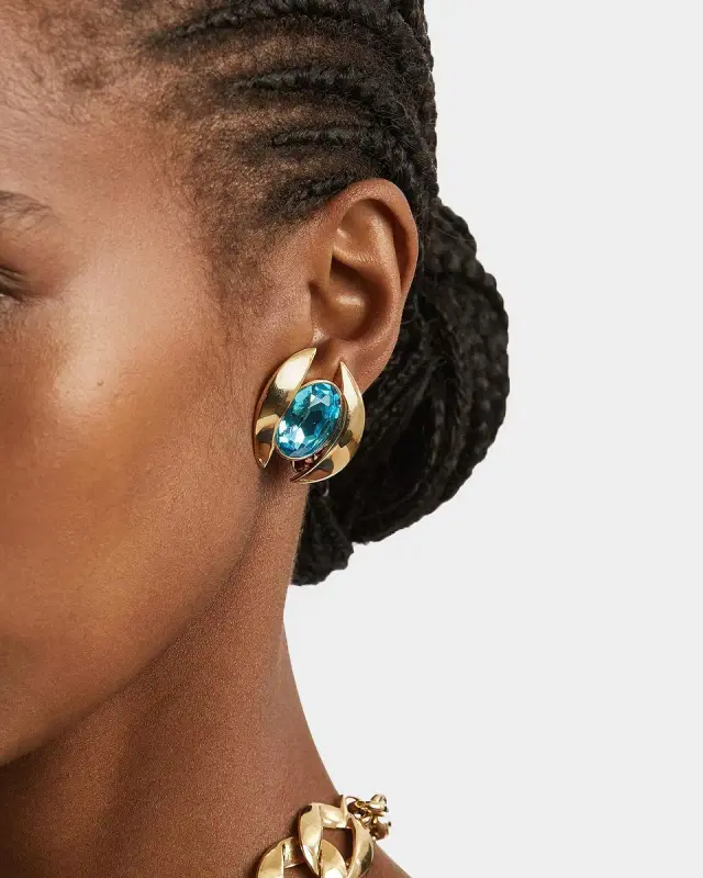 Oval Stud Earrings