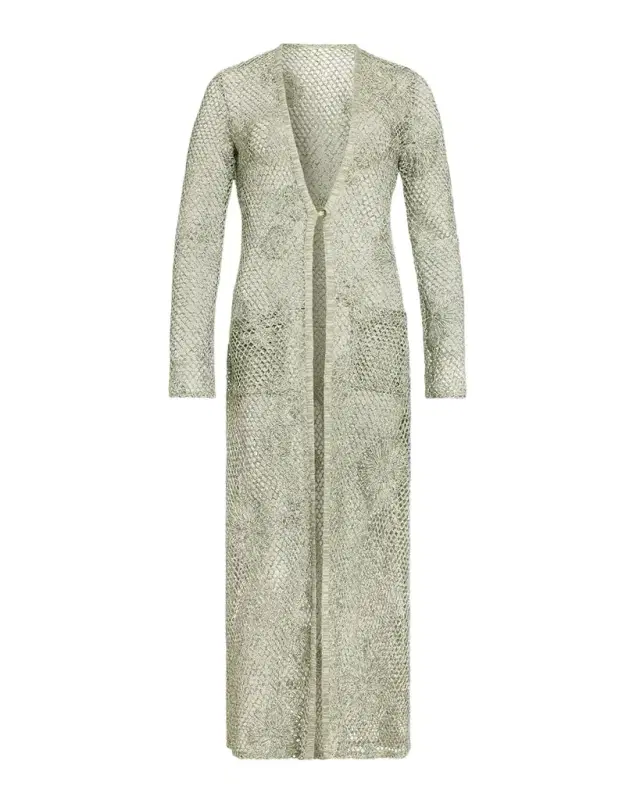 Liana Crochet-Knit Duster