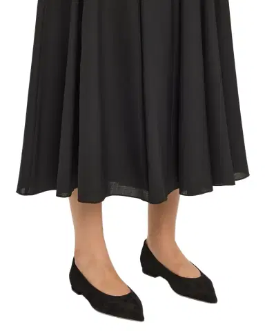 Gianvito Rossi Suede Pointed-Toe Ballerina Flats | Thumbnail 1