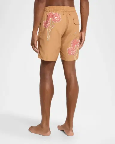Frescobol Carioca Men 's Santos Linear Floral Swim Shorts | Thumbnail 2 Frescobol Carioca Men 's Santos Linear Floral Swim Shorts | Thumbnail 2