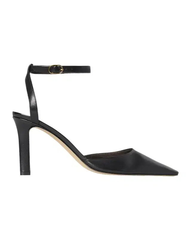 Carla Leather Ankle-Strap Pumps