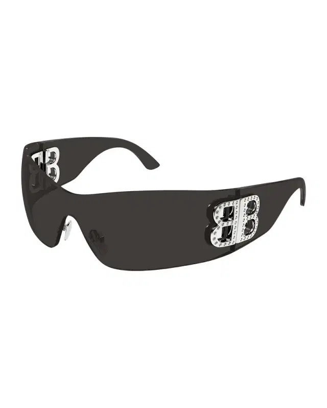 Bossy BB-Hinge Rimless Nylon Shield Sunglasses