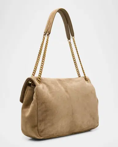 Saint Laurent Calypso Large YSL Chain Shoulder Bag in Suede | Thumbnail 11 Saint Laurent Calypso Large YSL Chain Shoulder Bag in Suede | Thumbnail 11