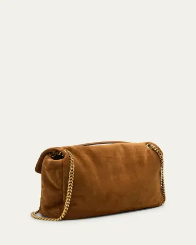 Saint Laurent Calypso Large YSL Chain Shoulder Bag in Suede | Thumbnail 7 Saint Laurent Calypso Large YSL Chain Shoulder Bag in Suede | Thumbnail 7
