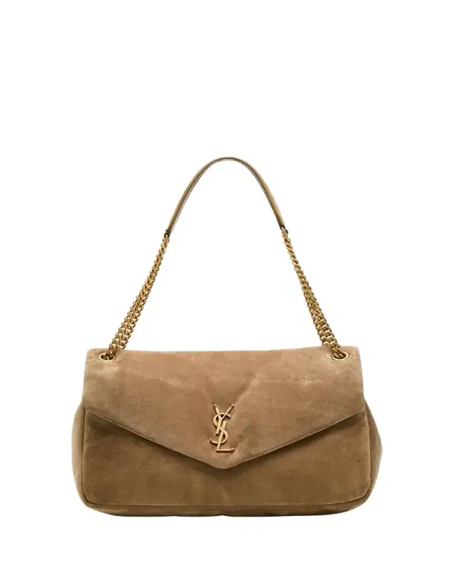 Calypso Large YSL Chain Shoulder Bag in Suede