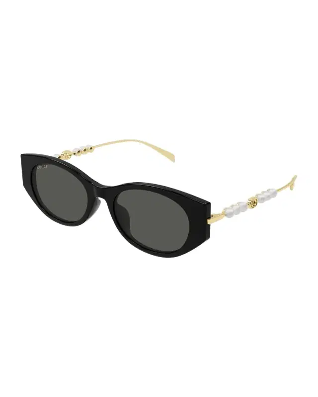 Gucci Pearls and Strass 54mm Cat-Eye Acetate Sunglasses