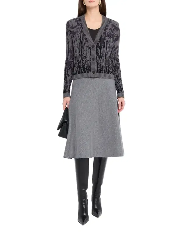 TSE Cashmere A-Line Knit Midi Skirt