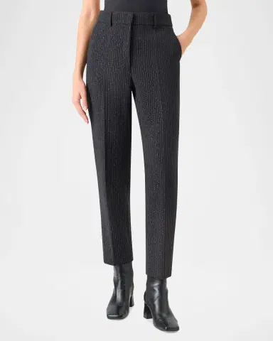 Akris punto Feryn Metallic Pinstripe Pants | Thumbnail 2