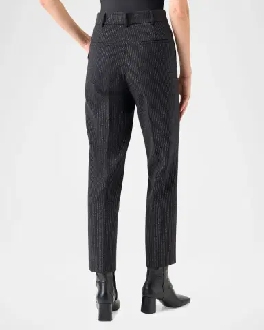 Akris punto Feryn Metallic Pinstripe Pants | Thumbnail 3