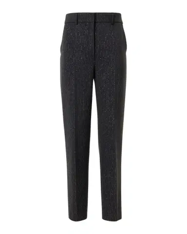 Akris punto Feryn Metallic Pinstripe Pants | Thumbnail 1