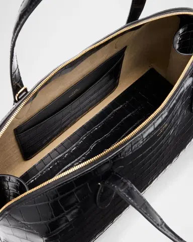TOTEME Medium Croco-Embossed Day Tote Bag | Thumbnail 3