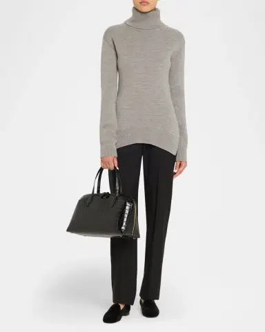 TOTEME Medium Croco-Embossed Day Tote Bag | Thumbnail 4