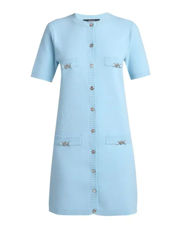 Wool-Cashmere Buttoned Mini Dress