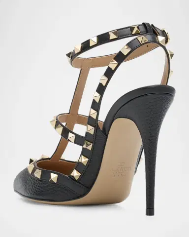 Valentino Garavani 100mm Rockstud Leather Ankle-Strap Pumps | Thumbnail 3 Valentino Garavani 100mm Rockstud Leather Ankle-Strap Pumps | Thumbnail 3