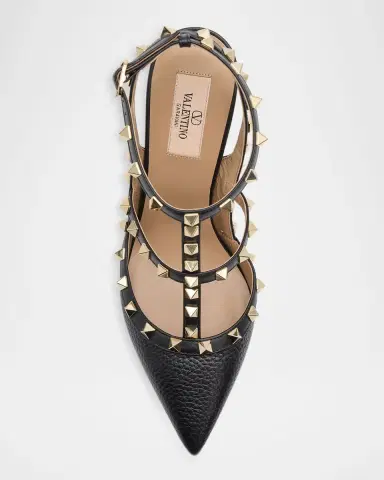 Valentino Garavani 100mm Rockstud Leather Ankle-Strap Pumps | Thumbnail 5 Valentino Garavani 100mm Rockstud Leather Ankle-Strap Pumps | Thumbnail 5